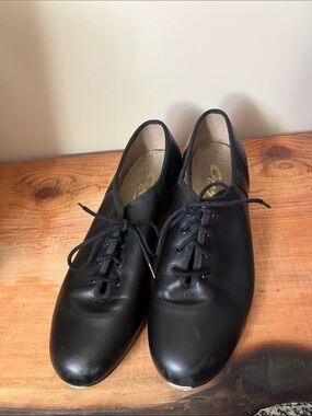 Capezio Black Lace-Up Tap Shoes